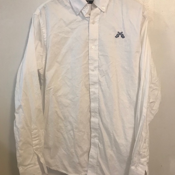 Chainsaw Shirt Button Down White Small Embroidered - Picture 13 of 16